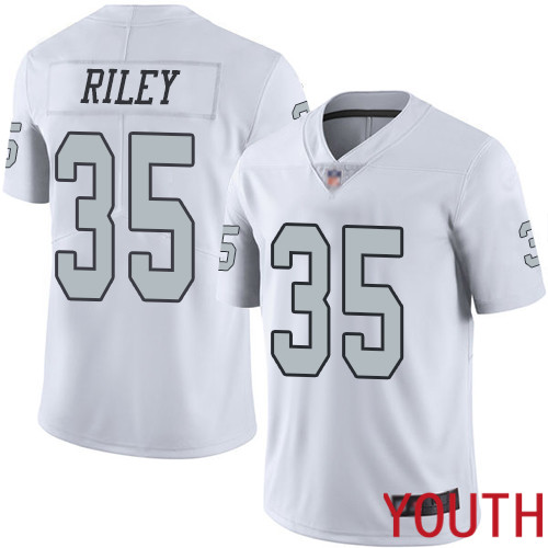 Oakland Raiders Limited White Youth Curtis Riley Jersey NFL Football #35 Rush Vapor Untouchable Jersey